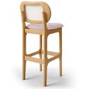 Ver mais imagens de Kit 02 Banquetas Altas Para Cozinha Bancada Sala Tela Betta Fixa L02 Suede Rosê - Lyam Lyam Decor