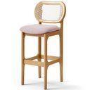 Ver imagem 3 de Kit 02 Banquetas Altas Para Cozinha Bancada Sala Tela Betta Fixa L02 Suede Rosê - Lyam Lyam Decor