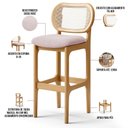 Ver imagem 4 de Kit 02 Banquetas Altas Para Cozinha Bancada Sala Tela Betta Fixa L02 Suede Rosê - Lyam Lyam Decor