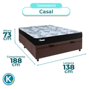 Ver imagem 3 de Cama Box Bau + Colchão Casal Molas Ensacadas Life Gold Paropas
