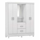 Ver imagem 5 de Cômoda Montevidéu e Guarda Roupa Casal Lord Branco Flex - Demóbile