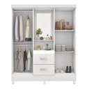 Ver imagem 7 de Cômoda Montevidéu e Guarda Roupa Casal Lord Branco Flex - Demóbile