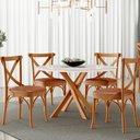 Ver imagem 6 de Cadeira para Sala de Jantar e Estar Living Estofada Ávila L02 Couríssimo Camel - Lyam
