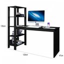 Ver imagem 3 de Mesa Escrivaninha Artemis 4 Prateleiras Preto - Art Panta