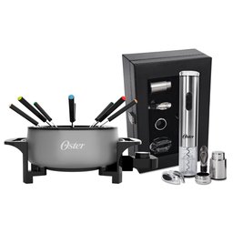 Kit Vinho e Panela Elétrica de Fondue Oster Cinza - 127V - 1