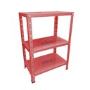 Ver imagem 3 de Estante de Aço Rosa Mini com 3 Prateleiras 45x30cm 45kg Coluna Bipartida para Escritório Quartos