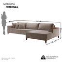Ver imagem 4 de Sofá 4 Lugares com Chaise Linho 270cm Grécia