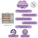Ver imagem 3 de Cômoda Infantil 95cm 1 Porta com Vidro e 4 Gavetas Sonho Multimóveis Mp4474 Branco/madeirado