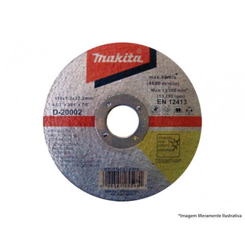 Disco Corte Inox Speed Makita 4.1/2x3/64x7/8 D-20002-10