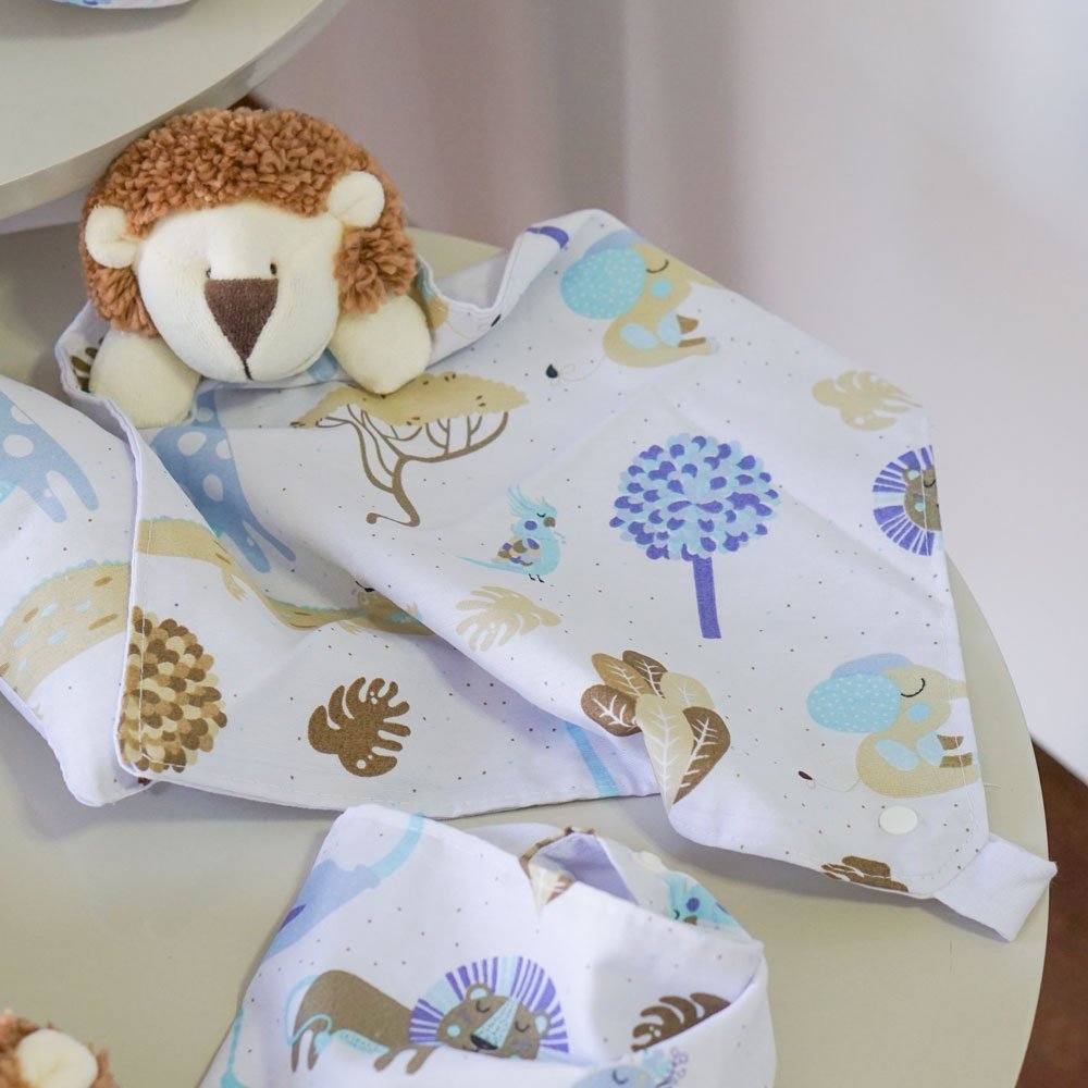 Naninha Para Bebe Bichinhos Com Porta Chupeta Pelúcia (Nuvem Azul)