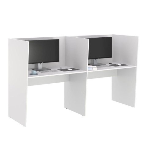 Guiche de Trabalho 2 Lugares Grecia Branco