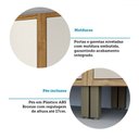 Ver mais imagens de Armário de Cozinha Modulada com Balcão e Tampo 9 Portas 5 Gavetas Pérola 100% Mdf Vidro Reflecta Amê