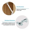 Ver imagem 7 de Armário de Cozinha Modulada com Balcão e Tampo 9 Portas 5 Gavetas Pérola 100% Mdf Vidro Reflecta Amê