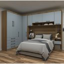Ver imagem 1 de Guarda Roupa Modulado Casal Queen 1,58 M de Canto Paris Luciane M06:azul