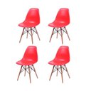 Ver imagem 1 de Kit 4 Cadeira Charles Eames Assento Vermelho