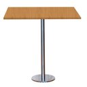 Ver imagem 1 de Mesa Pisa Beta Bistrô Fratini 107,50cm (a) Disco Redondo Inox Tampo Mdp Quadrado Samba 70cm (l)