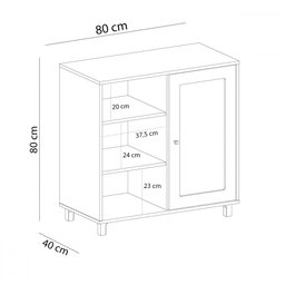 Buffet 1 Porta Charlotte Off White - 4