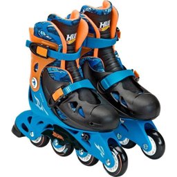 Patins Hot Wheels 4 Rodas - Ajustável (nº 33 ao 36) com Acessórios de Segurança - 1