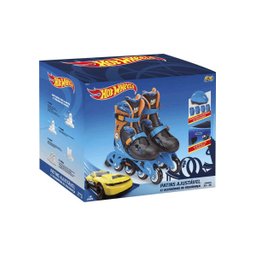 Patins Hot Wheels 4 Rodas - Ajustável (nº 33 ao 36) com Acessórios de Segurança - 2