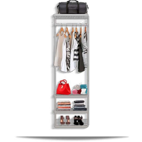 Guarda Roupa Closet Aramado sem Portas CLR285 - 0,70m - Branco