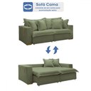 Ver imagem 4 de Sofá Cama 3 Lugares Arizona Retrátil 20735 Boucle Verde - Celflex