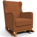 Ver mais imagens de Poltrona de Amamentação com Balanço e Puff Mavie L02 Bouclê Terracota - Lyam Decor