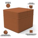 Ver imagem 5 de Poltrona de Amamentação com Balanço e Puff Mavie L02 Bouclê Terracota - Lyam Decor