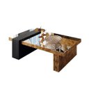 Ver imagem 1 de Mesa de Centro Luna com Espelho Chevron/ Preto para Sala de Estar Recepção - Hb Móveis