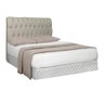Cabeceira Estofada Triumph com Capitonê para Cama Box Queen 160 cm Linho Bege para Quarto - Fratello - 1