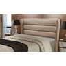 Cabeceira Estofada BMW para Cama Box Casal 140 cm Suede Bege para Quarto - Fratello - 1