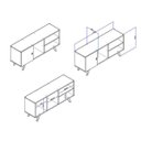 Ver imagem 3 de Rack Retrô 1 Porta para Tv até 60 Polegadas Branco/rústico