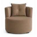 Ver imagem 6 de Kit Sofá Curvo Orgânico + 2 Poltronas Orgânicas Capuccino Veludo- Belufan
