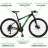 Bicicleta Aro 29 Quadro 17 Alumínio 27v Suspensão Freio Hidráulico Orion Preto/Verde - Spaceline - 4