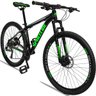 Bicicleta Aro 29 Quadro 17 Alumínio 27v Suspensão Freio Hidráulico Orion Preto/Verde - Spaceline - 3