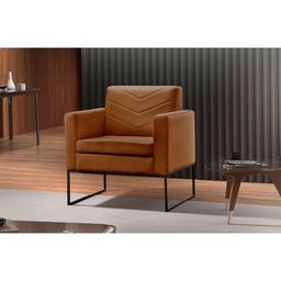Poltrona Apolo Luxo Base Preto Castellar Móbile Caramelo - 1