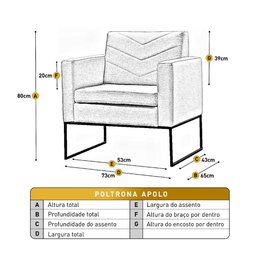 Poltrona Apolo Luxo Base Preto Castellar Móbile Caramelo - 2