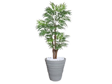 Planta Artificial Árvore Palmeira Phoenix 1,77m kit + Vaso Trapézio D. Grafiato Marrom 40cm | MadeiraMadeira Planta Artificial Árvore Palmeira Phoenix 1,77m kit + Vaso Trapézio D. Grafiato Marrom 40cm | MadeiraMadeira