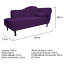 Ver imagem 3 de Kit Diva Recamier Diana 185cm Lado Esquerdo e 02 Poltronas Julia Suede - Doce Sonho Móveis RECAMIER