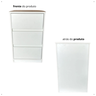 Mesa de Cabeceira para Apoio 3 Gavetas com Rodinhas 40x65x40cm - 4