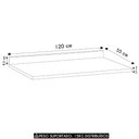 Ver imagem 2 de Tampo para Balcão de Cozinha 120cm Mirella Quartzo Bege L01 - Mpozenato