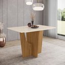 Ver imagem 1 de Mesa De Jantar Com Tampo Mdf 120 Cm Vértice Henn Off White