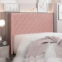 Ver imagem 5 de Cabeceira Decorativa Casal 1,40M Tàzio Veludo Rosa - Gran Belo