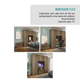 Guarda Roupa Infantil 6 Portas, 2 Gavetas, Painel de Tv 32 Polegadas e Gaveteiro Porto Móveis Carraro - 9