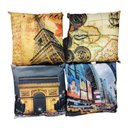 Ver imagem 1 de Kit 4 Almofadas Decorativas Viagens Paris Mundo Turismo