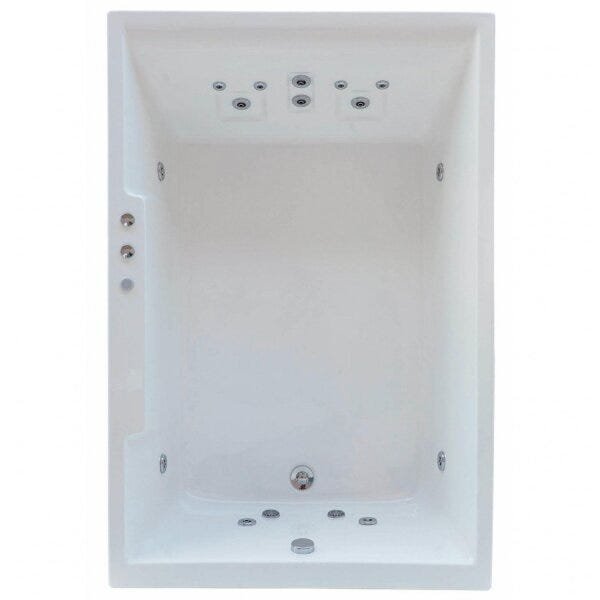Banheira Hidromassagem Astra Cayman Double Luxo 180cmx120cmx52cm - 04 Jatos Branco Acrílico P2 Sem A - 2