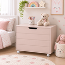 Ver imagem 1 de Bau Caixa Organizadora Toys c/ Tampa e Rodízios Rosa Bebe Matic