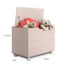 Bau Caixa Organizadora Toys C/ Tampa e Rodízios Rosa Bebe Matic - 3