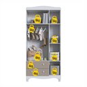 Ver imagem 4 de Guarda Roupa Infantil 91,5cm X 198cm C/ 3 Portas e 2 Gavetas Cor:branco com Cinnamon