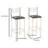 Conjunto Mesa Bistro e Banqueta Cromada- Tampo de Vidro 60 Cm - 2