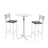 Conjunto Mesa Bistro e Banqueta Cromada- Tampo de Vidro 60 Cm - 1